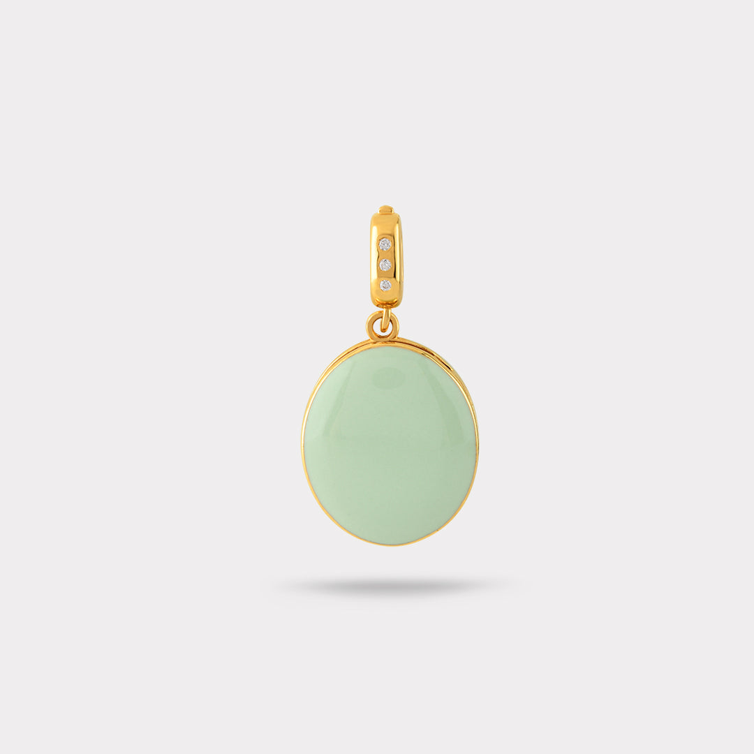 RATIO SOFT GREEN LOCKED NECKLACE CHARM