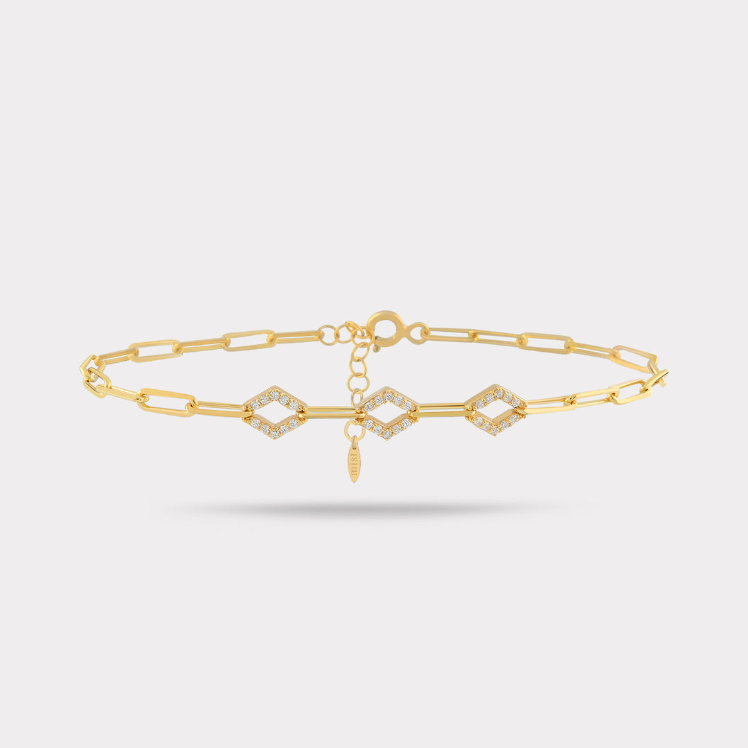 ANGULAR DIAMOND BRACELET