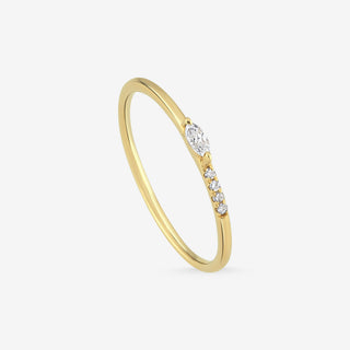 Marquise Line Diamond Yüzük