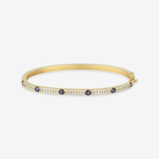 Blue Stone Diamond Bangle Bileklik