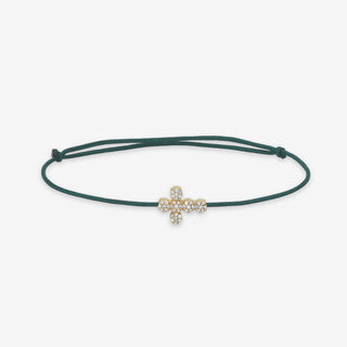 Cross Diamond Cord Bileklik