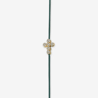 Cross Diamond Cord Bileklik