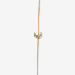 Crescent Diamond Cord Bileklik