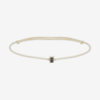 Blue Baguette Cord Bileklik