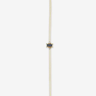 Blue Baguette Cord Bileklik