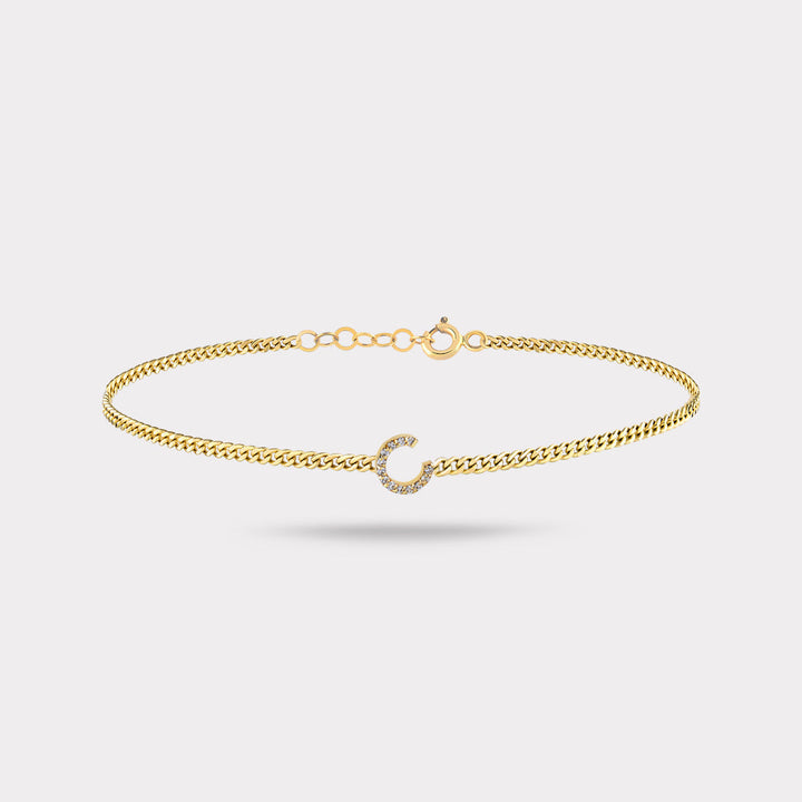 INITIAL DIAMOND BRACELET
