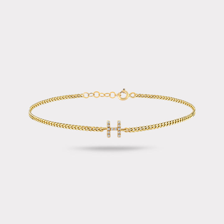 INITIAL DIAMOND BRACELET