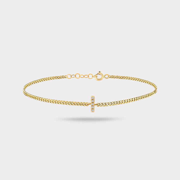 INITIAL DIAMOND BRACELET