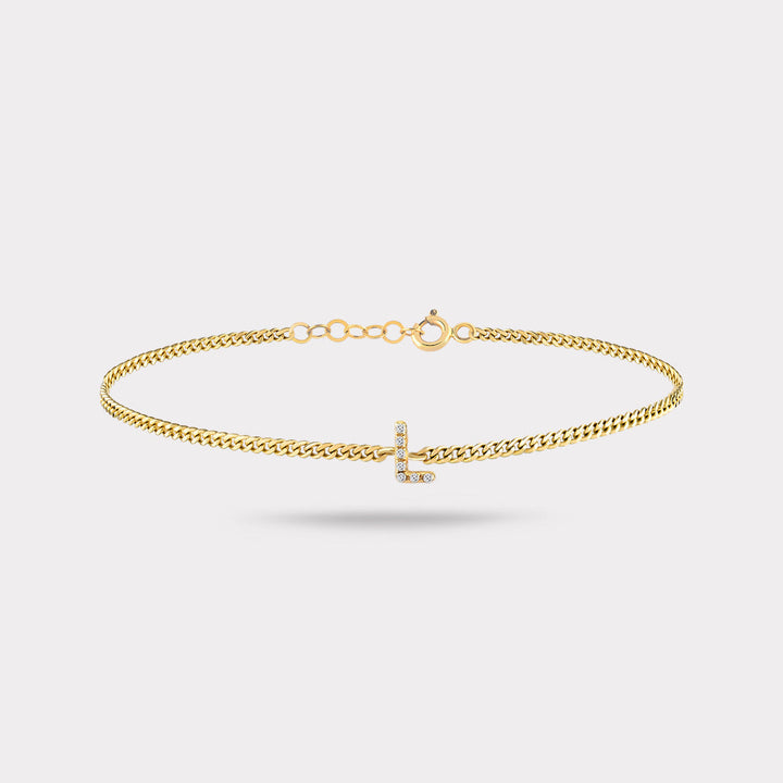 INITIAL DIAMOND BRACELET