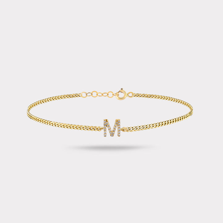 INITIAL DIAMOND BRACELET