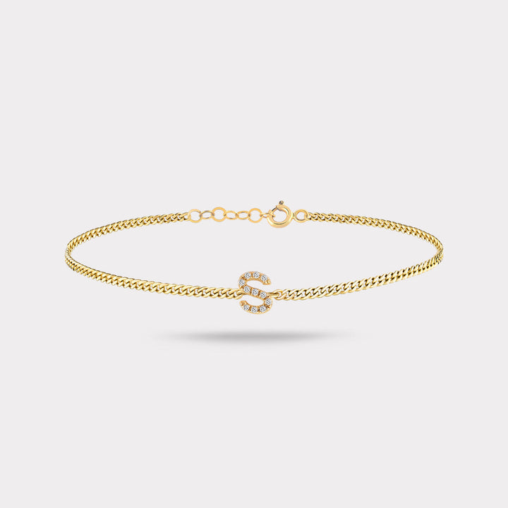 INITIAL DIAMOND BRACELET