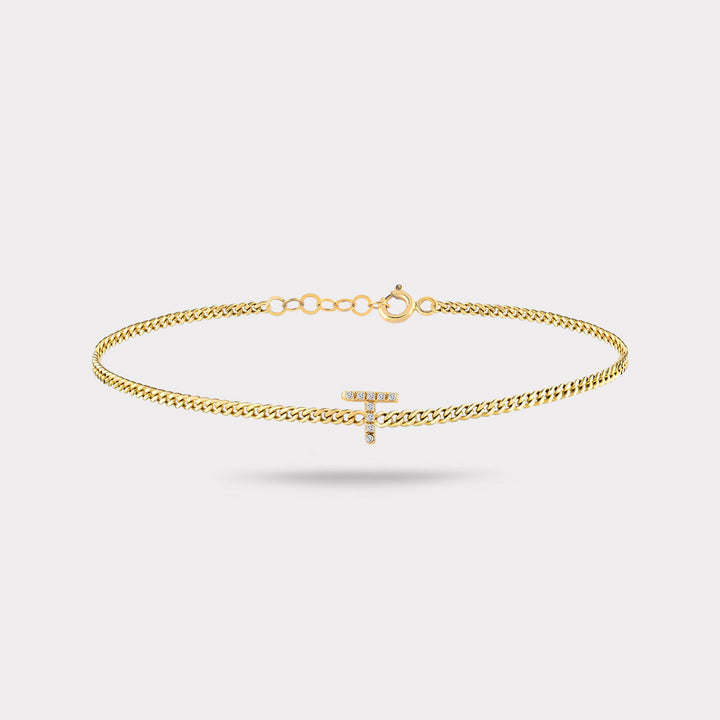 INITIAL DIAMOND BRACELET
