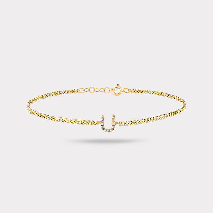 INITIAL DIAMOND BRACELET