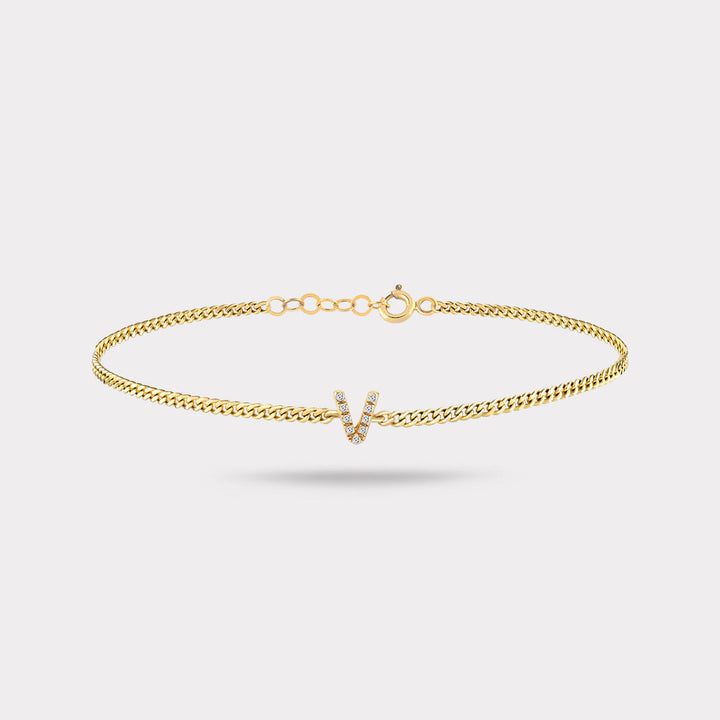 INITIAL DIAMOND BRACELET