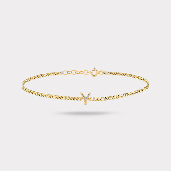 INITIAL DIAMOND BRACELET