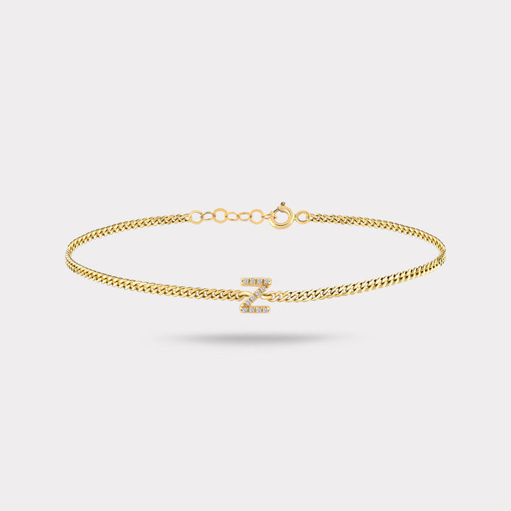 INITIAL DIAMOND BRACELET